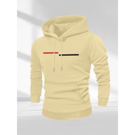 Men'S Casual Minimalist Style Hoodie, Paris Letter Print Men'S Long Sleeve Hoodie Three-Piece Set