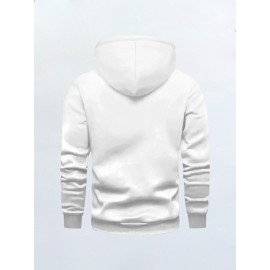 Men's Heavyweight Hoodie - Beige/Pink/Gray/ Options - Machine Washable Pullover Sweatshirt for Fall/Winter - Urban Streetwear Essentials - Casual Layering Clothing