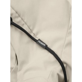 Unisex All-Season Windproof Hooded Jacket with Bold 