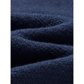 [Winter Streetwear Sweater] Autumn/Winter JNBLDA Men's Streetwear Casual Loose Fit Knit Sweater | Round Neck Long Sleeve Pullover with 'amani' Letter Print, Ribbed Cuffs & Hem