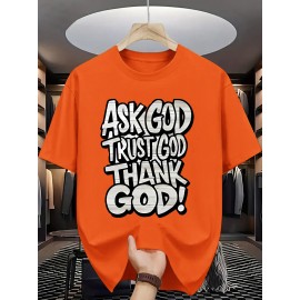 Men's Casual Short Sleeve T-Shirt with Bold 