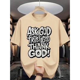 Men's Casual Short Sleeve T-Shirt with Bold 