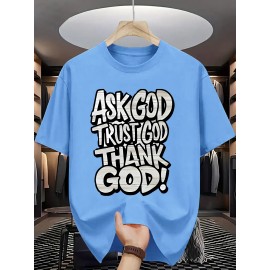 Men's Casual Short Sleeve T-Shirt with Bold 