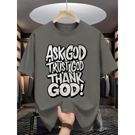 Men's Casual Short Sleeve T-Shirt with Bold 