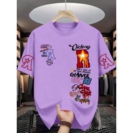 Men'S Vibrant Orange Graphic T-Shirt - 