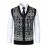 [Casual Cardigan Vest] Casual Color Block Men's Plaid Knit Cardigan Vest | Sleeveless, Regular Fit, V-Neck with Buttons - for Spring/Fall